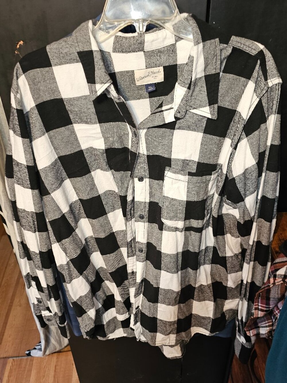 ❤️GUC Women's Size XXL Black and White Universal Thread Flannel